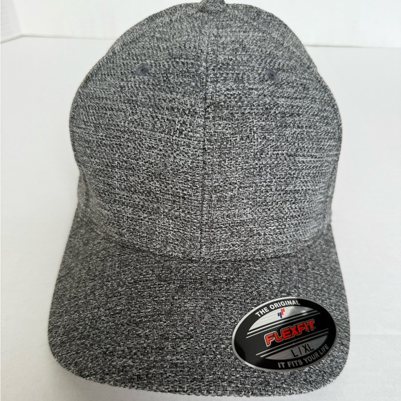 NWT Flexfit Melange Fitted Baseball Cap L/XL Dark Grey - Picture 1 of 5